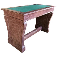Classical Faux Porphyry Library Table
