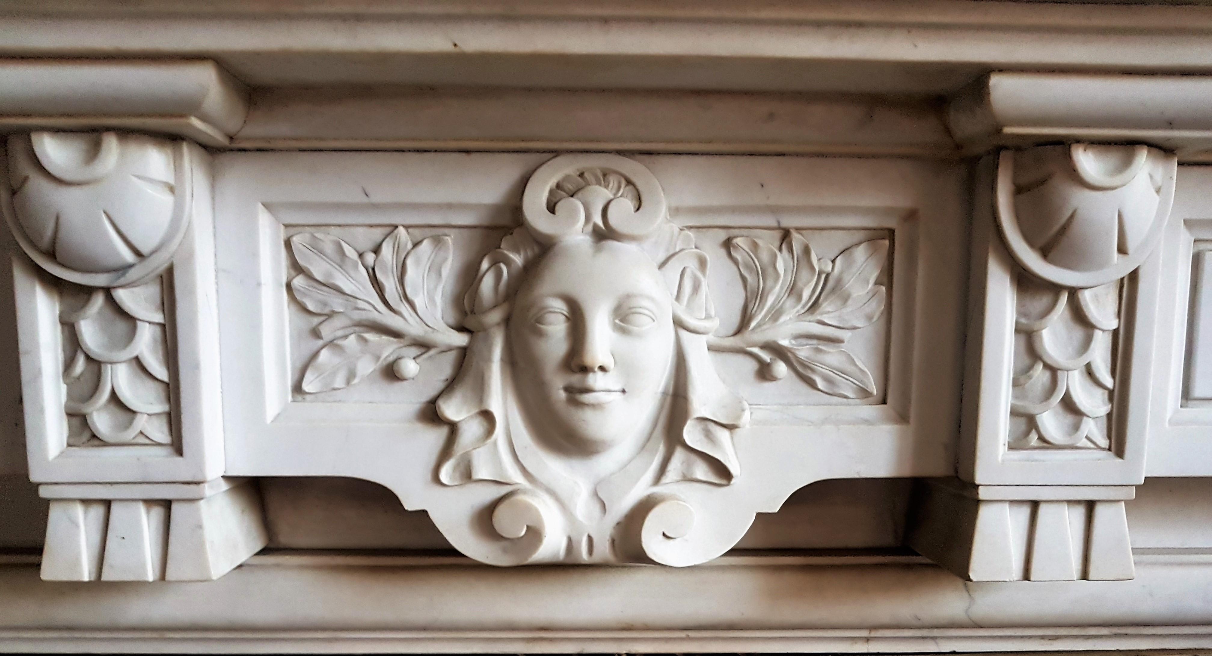 classical fireplace