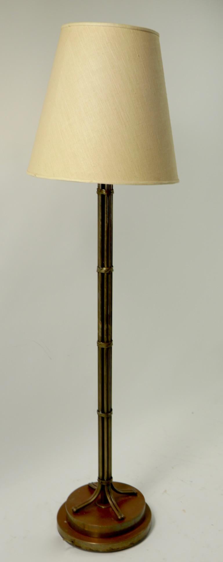 Brass Classical Floor Lamp by Hart Associates For Sale