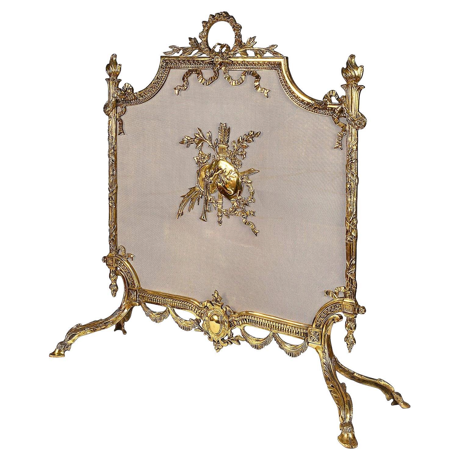 Classical French Fire screen, circa 1900 For Sale