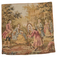 Classical French Pastoral Tapestry Cushion Cover, 45cms, circa 1920