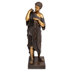 Classical Gilt & Patinated Bronze of a Woman