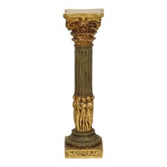 Classical Gold Column Resin Pillar Baroque Style 20th Century