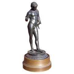 Classical Grand Tour Bronze Statue of Narcissus Mounted as a Lamp
