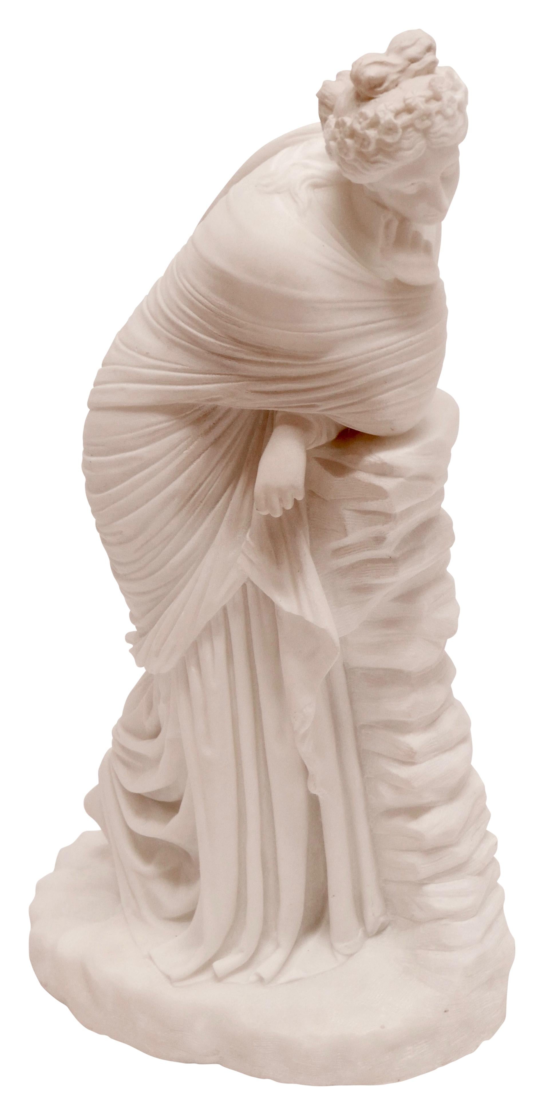 Classical Grand Tour Carved Marble Female Figure Statue, Italian, 19th Century In Good Condition In San Francisco, CA