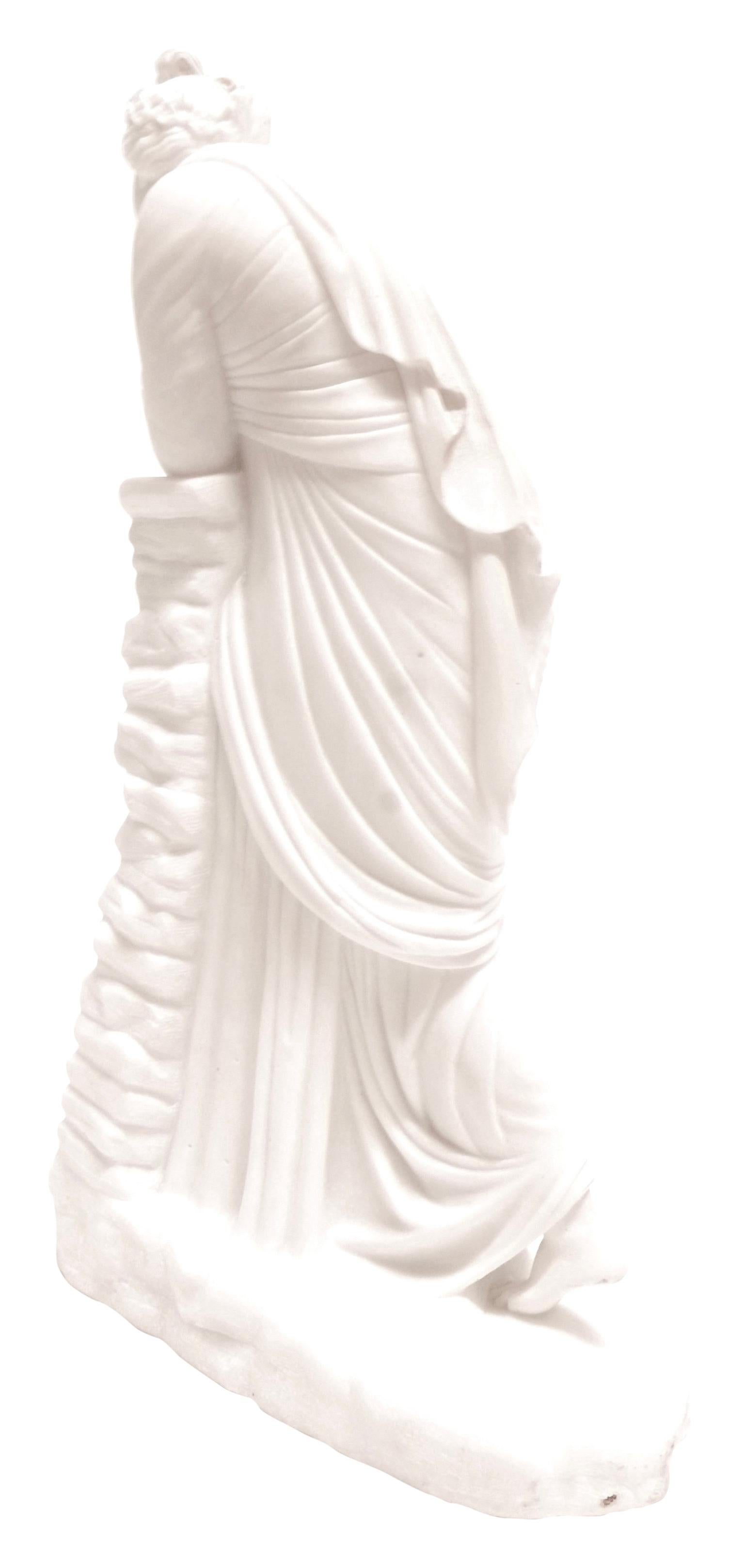 Classical Grand Tour Carved Marble Female Figure Statue, Italian, 19th Century 4