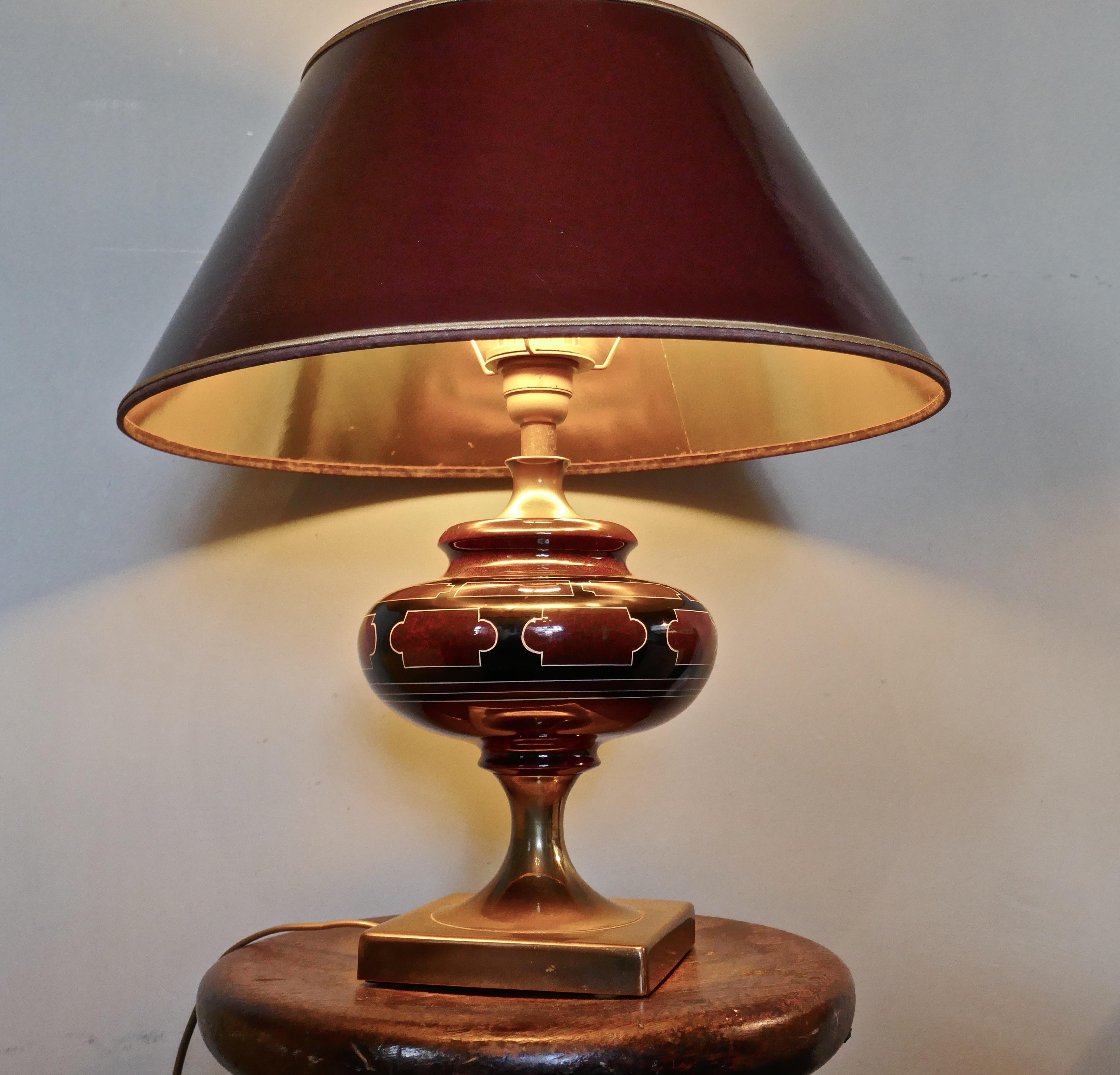 Art Deco Ceramic Table Lamp In Good Condition In Chillerton, Isle of Wight