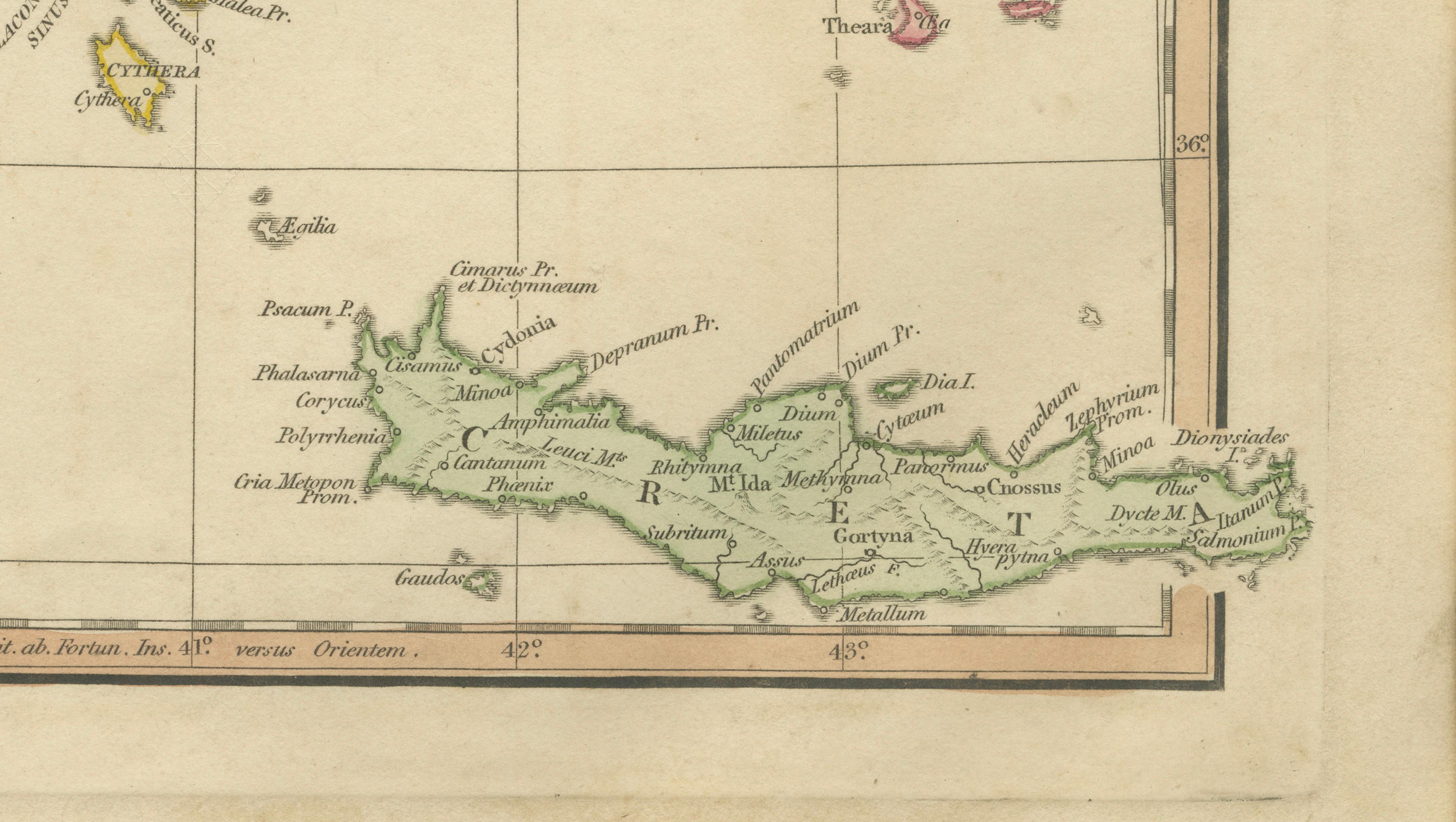 Classical Greece Map — Græcia Antiqua, Ancient Cities & Islands, Wilkinson 1819