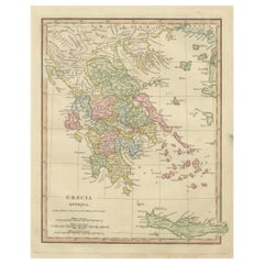 Classical Greece Map — Græcia Antiqua, Ancient Cities & Islands, Wilkinson 1819