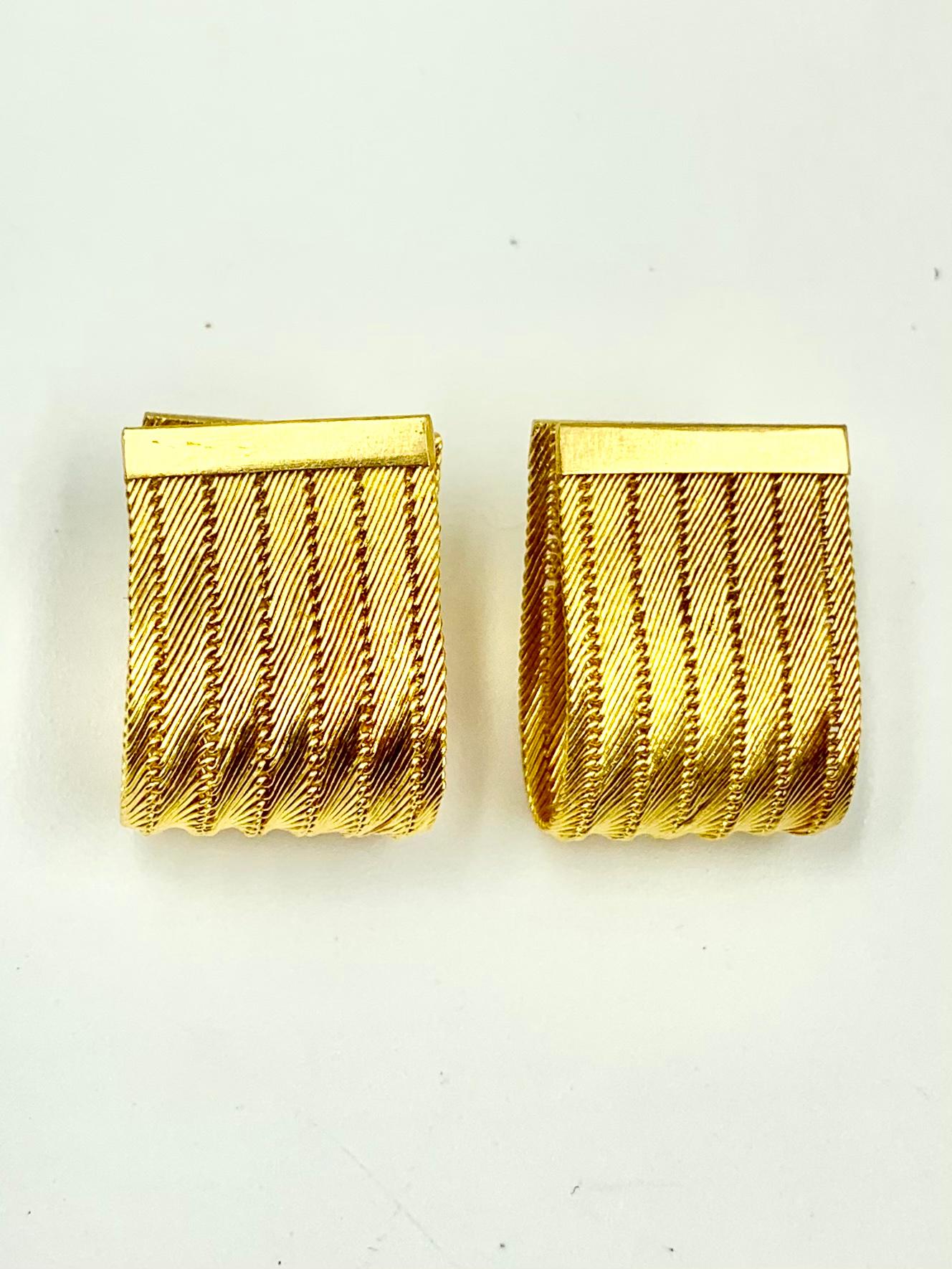 Klassische griechische 22K gewebte Gold Halskette und Ohrringe, Tages- bis Nacht-Suite im Angebot 8