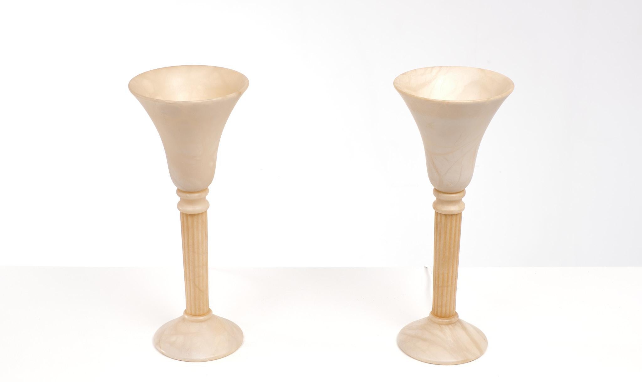 Lámparas de mesa clásicas griegas de alabastro años 70 España Español en venta