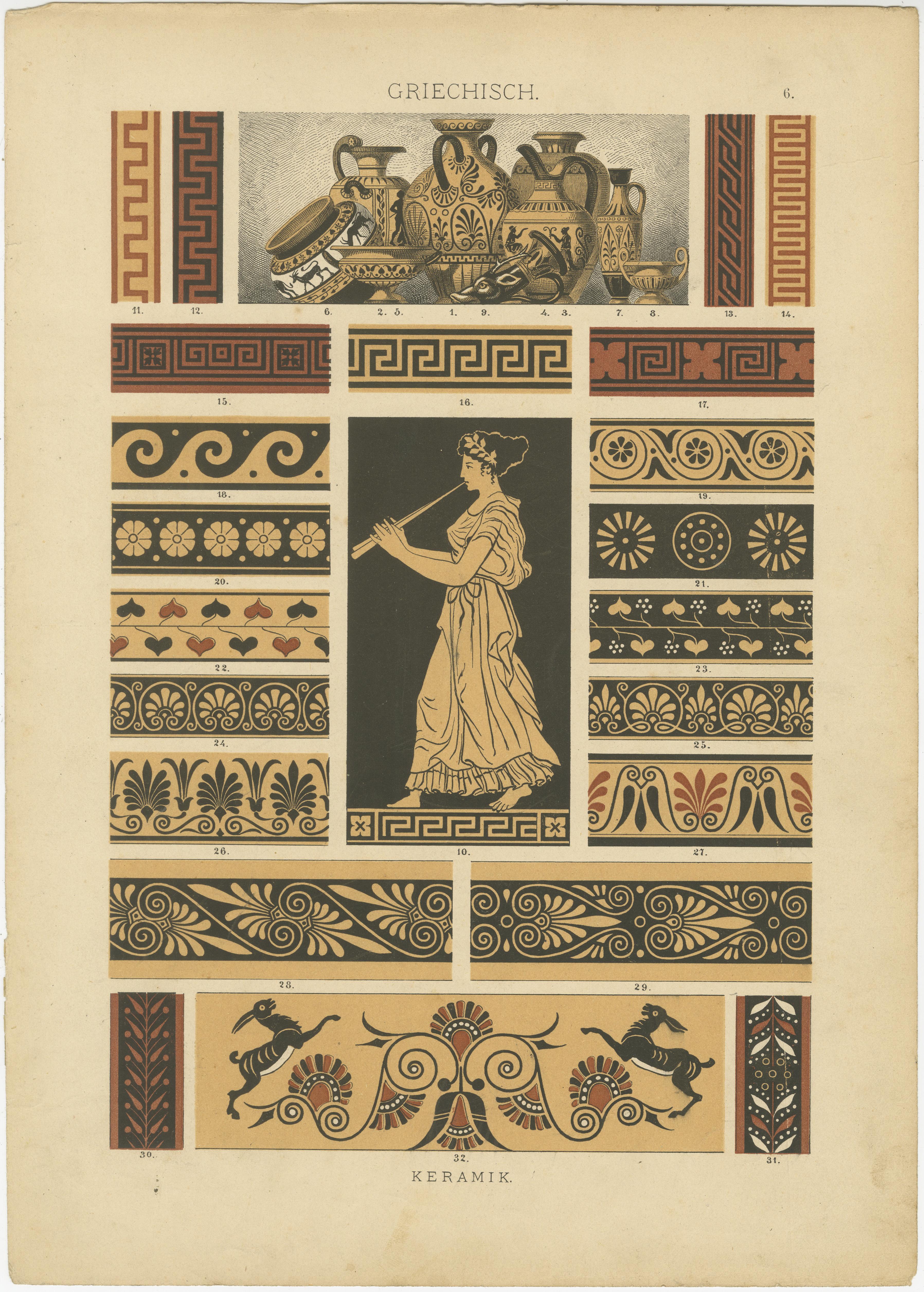 Fin du XIXe siècle Formes d'art grec classiques : Splendor architectural et ornemental, 1887 en vente