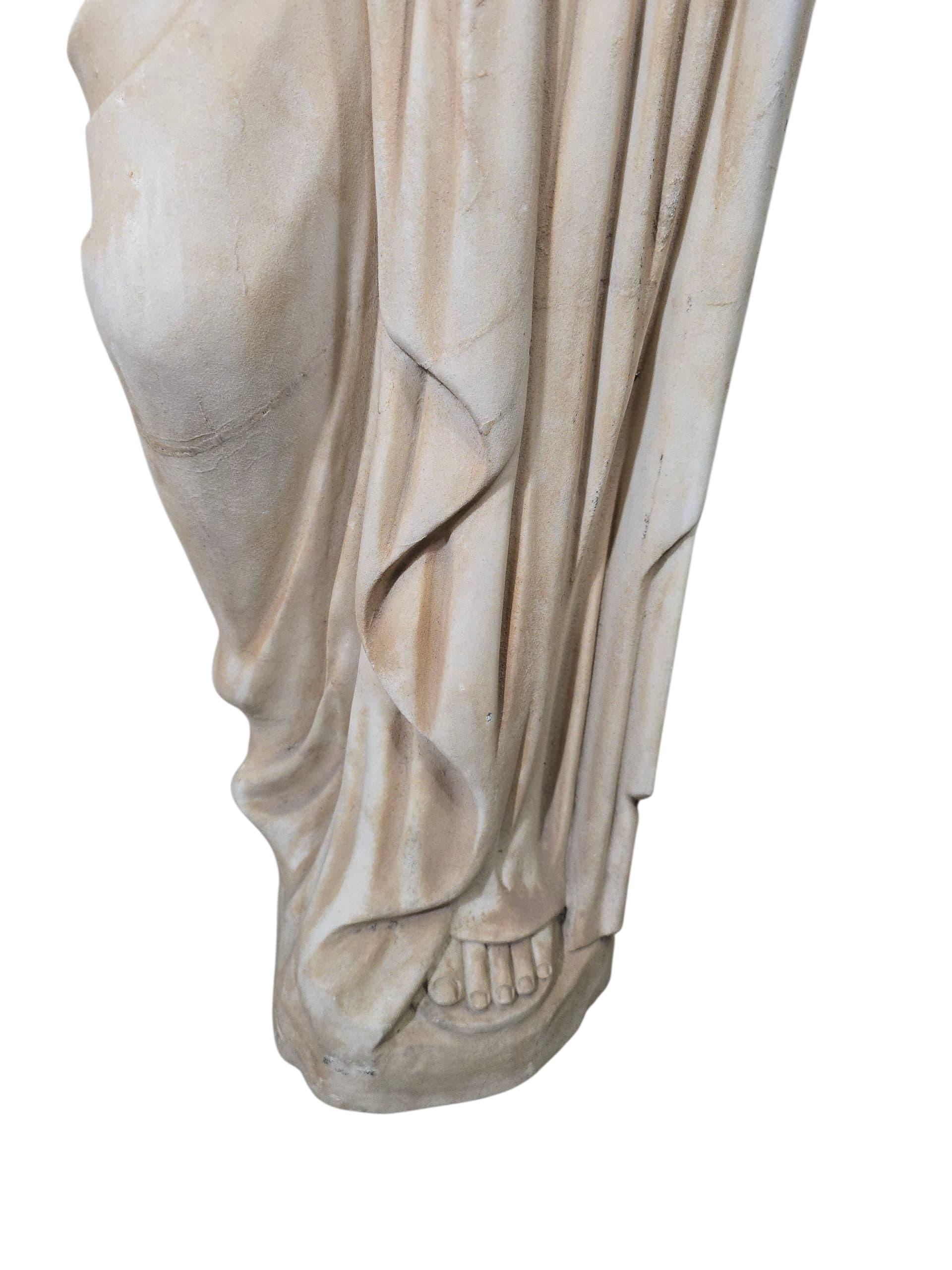 Figura di toga greca classica in marmo, inizio XX secolo in vendita 1