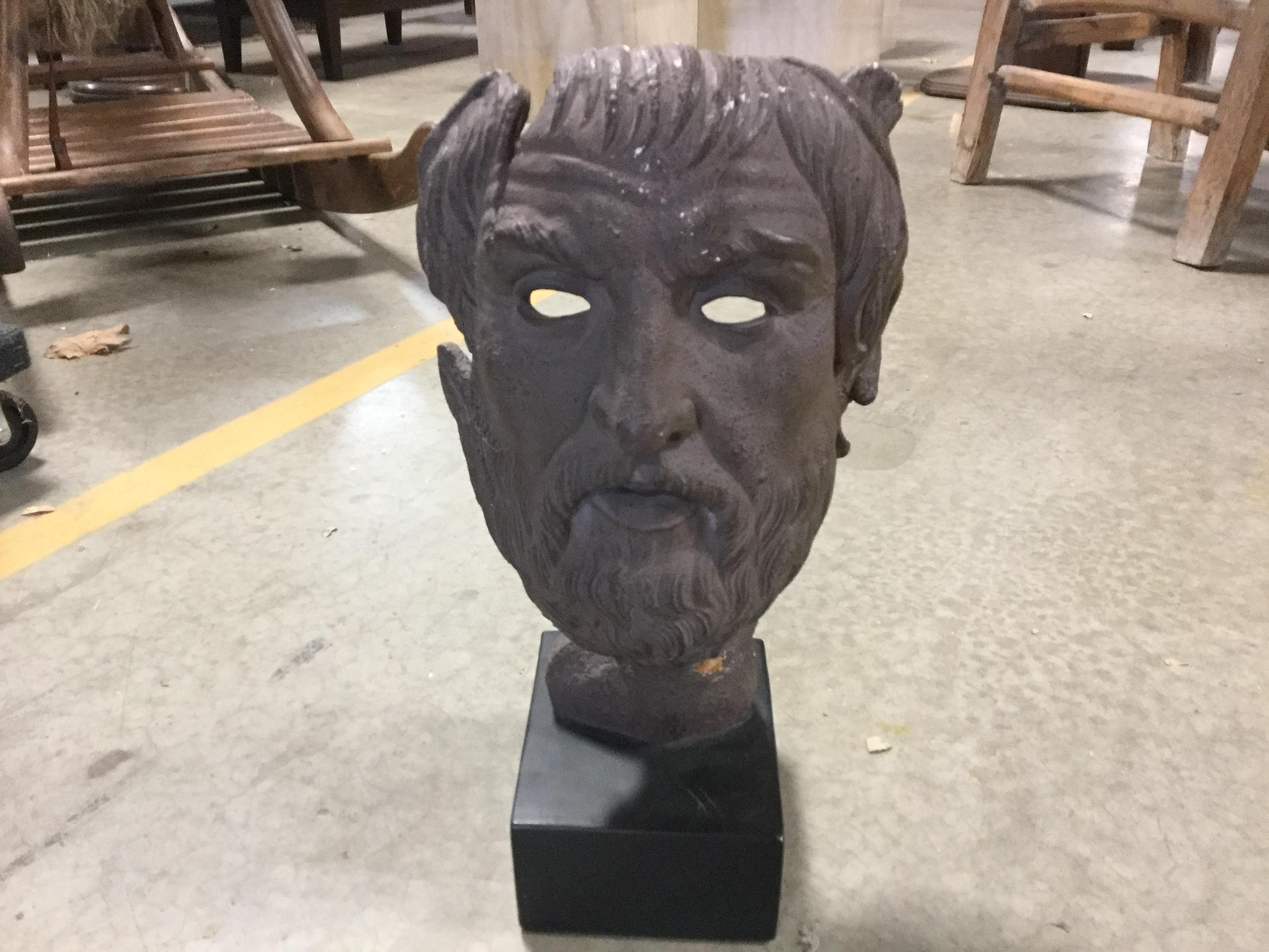 Classical Greek Sculpture of Head / Sophocles In Good Condition For Sale In North Beninngton, VT