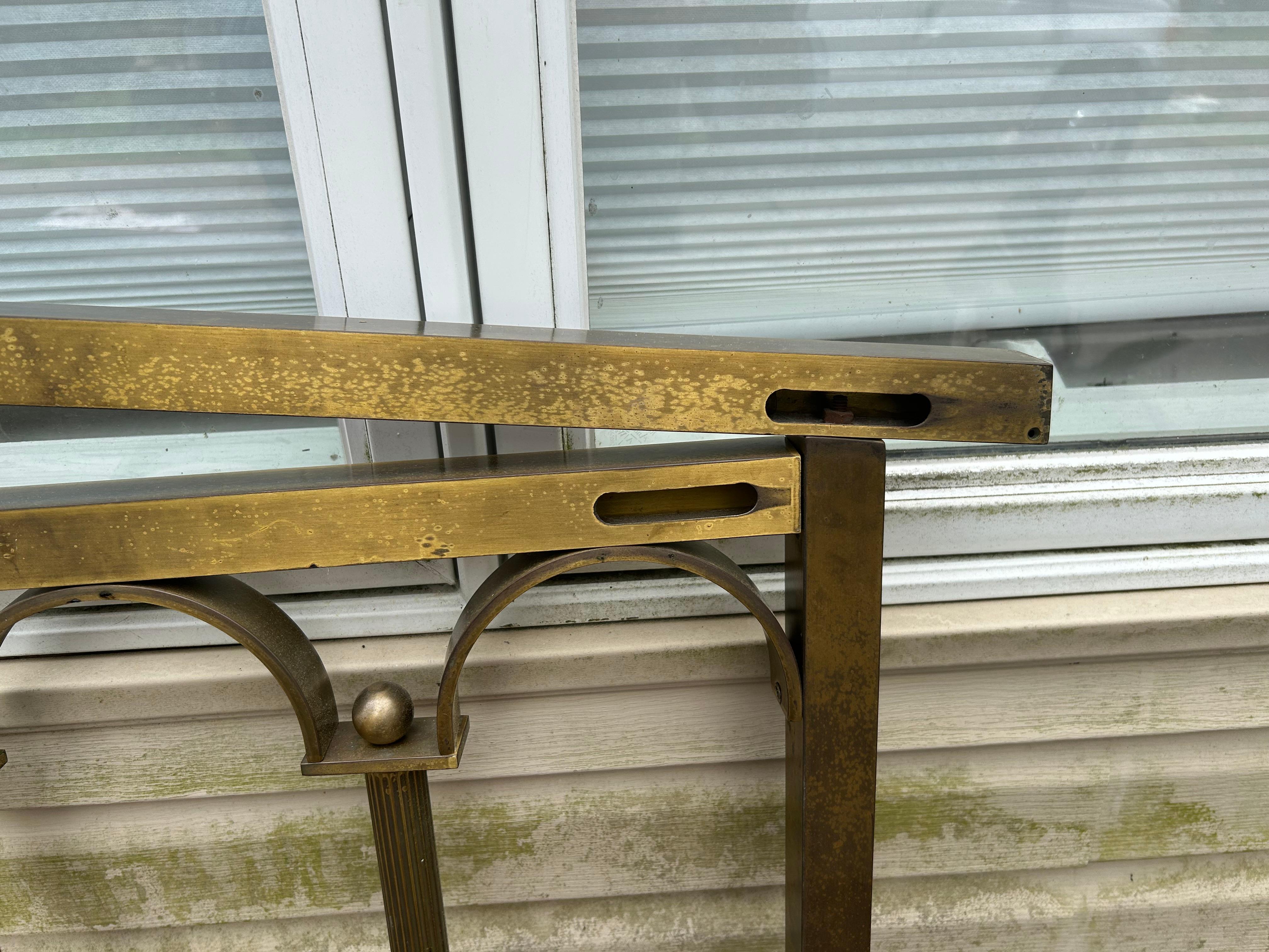 Classical Hollywood Regency Mastercraft Brass King-size Headboard Mid-Century For Sale 3