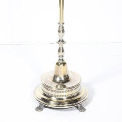 Classical Hollywood Regency Silvered Bronze Torchiere