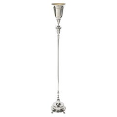 Classical Hollywood Regency Silvered Bronze Torchiere