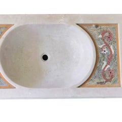 Classical Inlaid Marble Stone Sink Basin