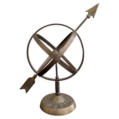 Classical Iron Armillary Sphere Garden Sculpture on Stand – English Estate Style