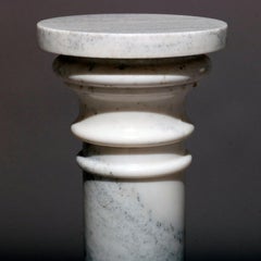 Classical Italian Marble Doric Form Sculpture Display Column, 20th Century