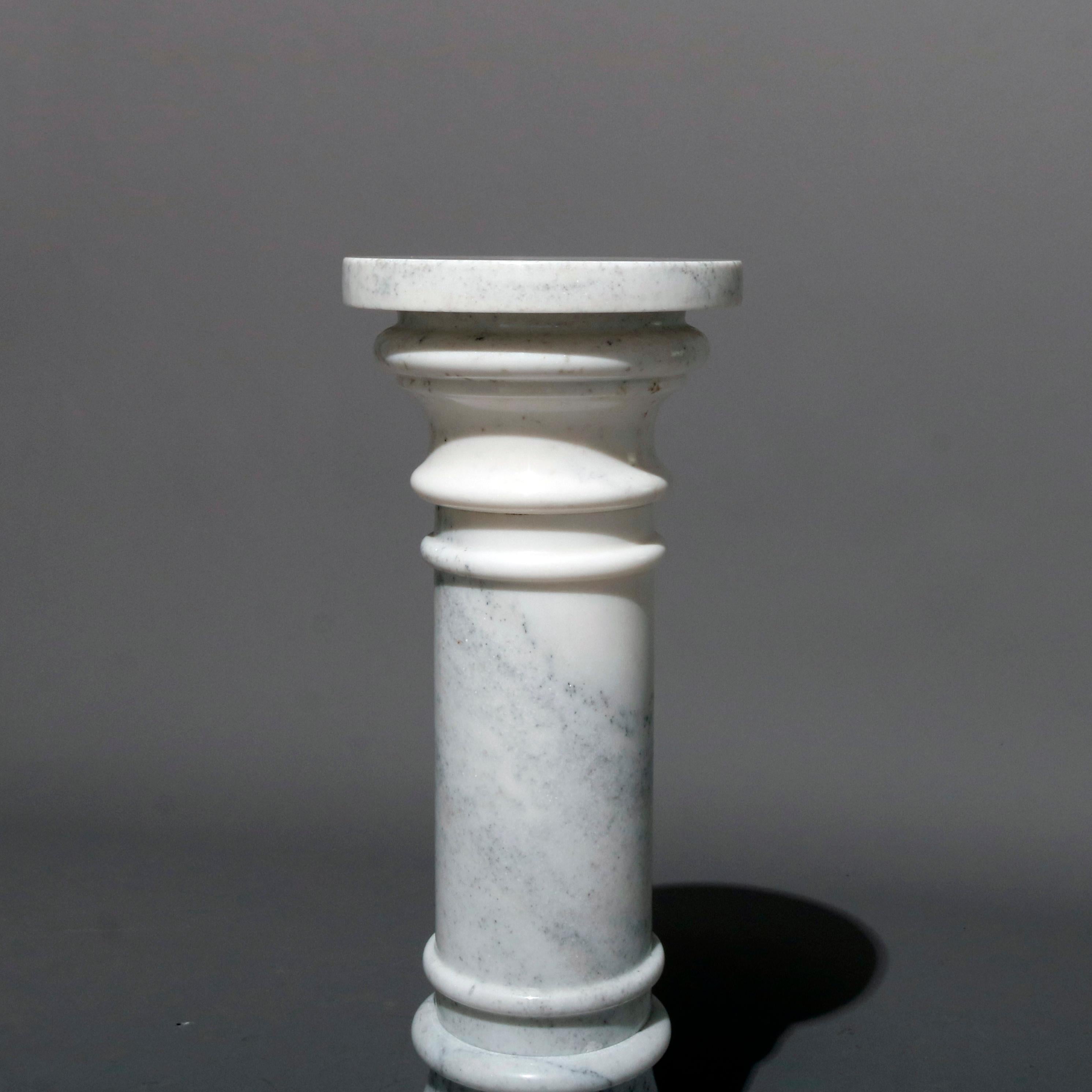 Classical Greek Classical Italian Marble Doric Form Sculpture Display Column, 20th Century
