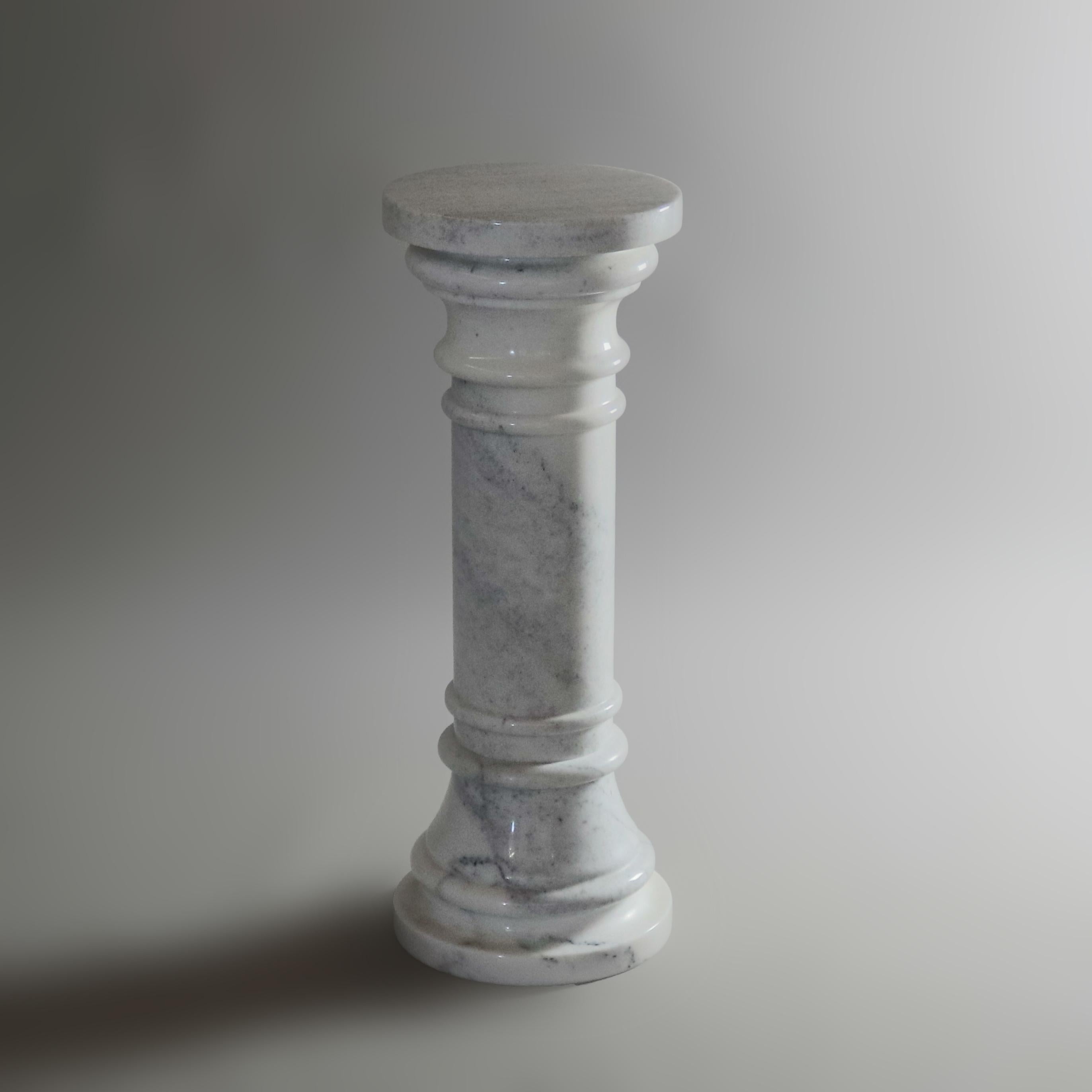 Classical Italian Marble Doric Form Sculpture Display Column, 20th Century 3