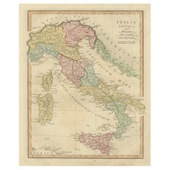 Classical Italy Antique Map — Italia Antiqua Roman Provinces & Cities, 1815