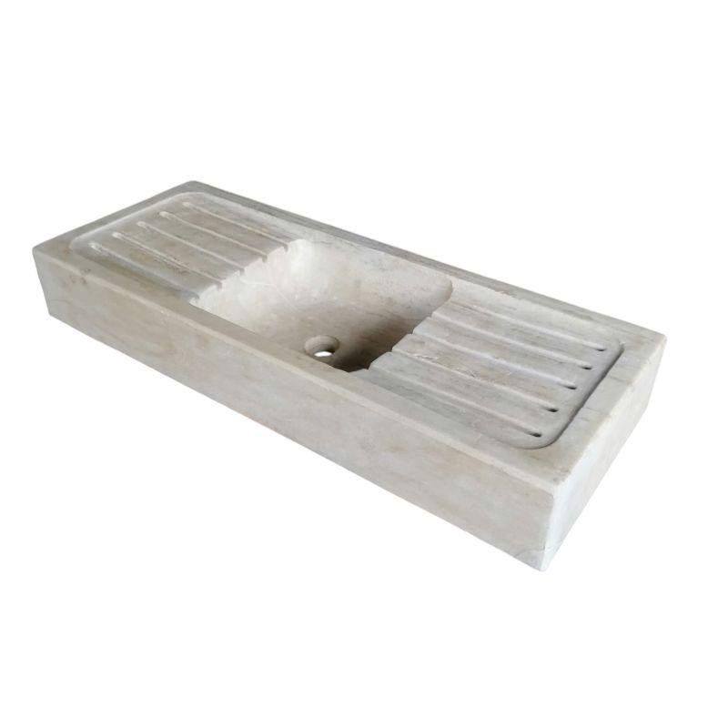 italien Cuisine classique Marbre Stone Sink Basin en vente