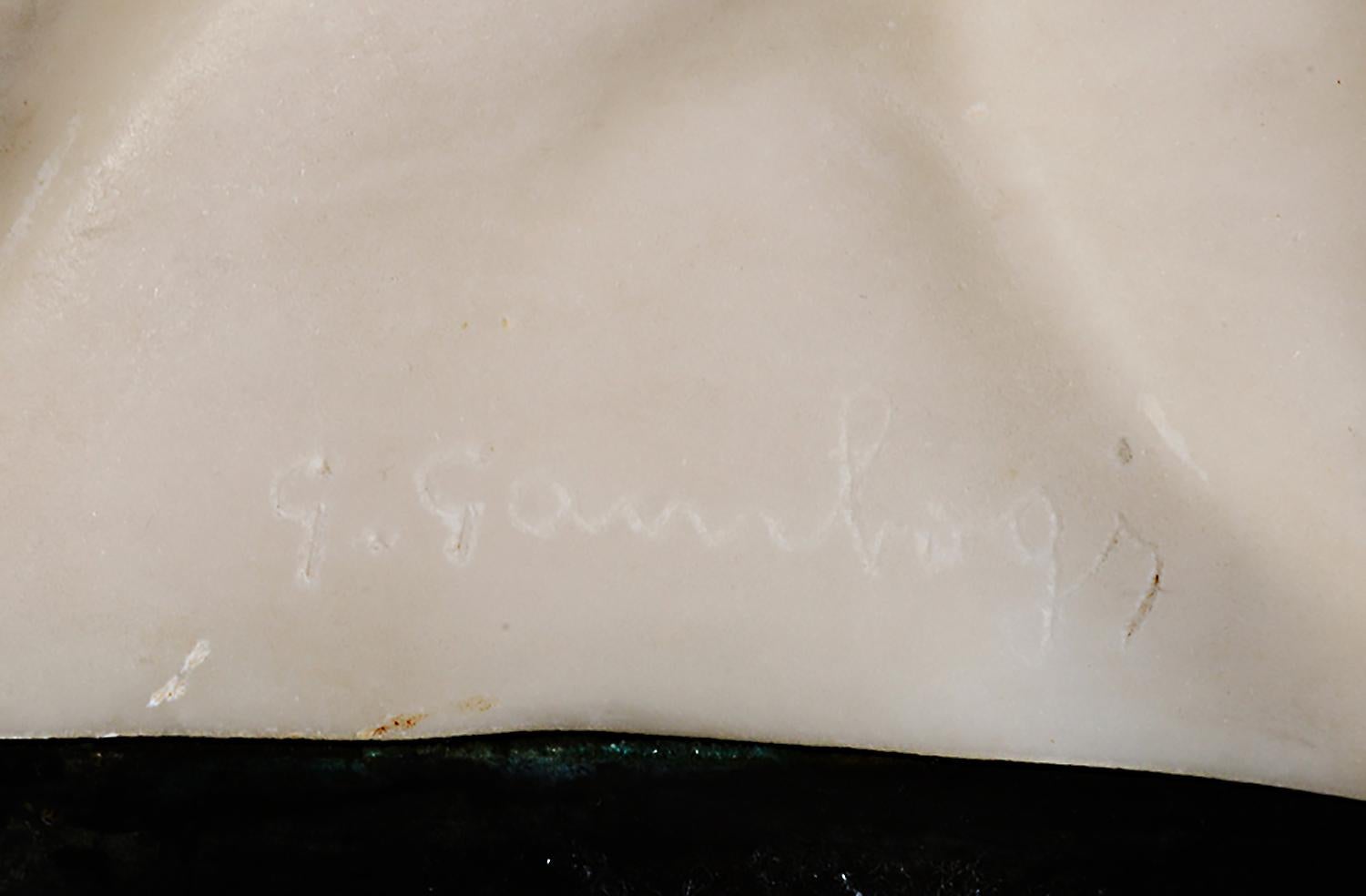 Statua classica in marmo della fine del XIX secolo di un nudo sdraiato in vendita 1