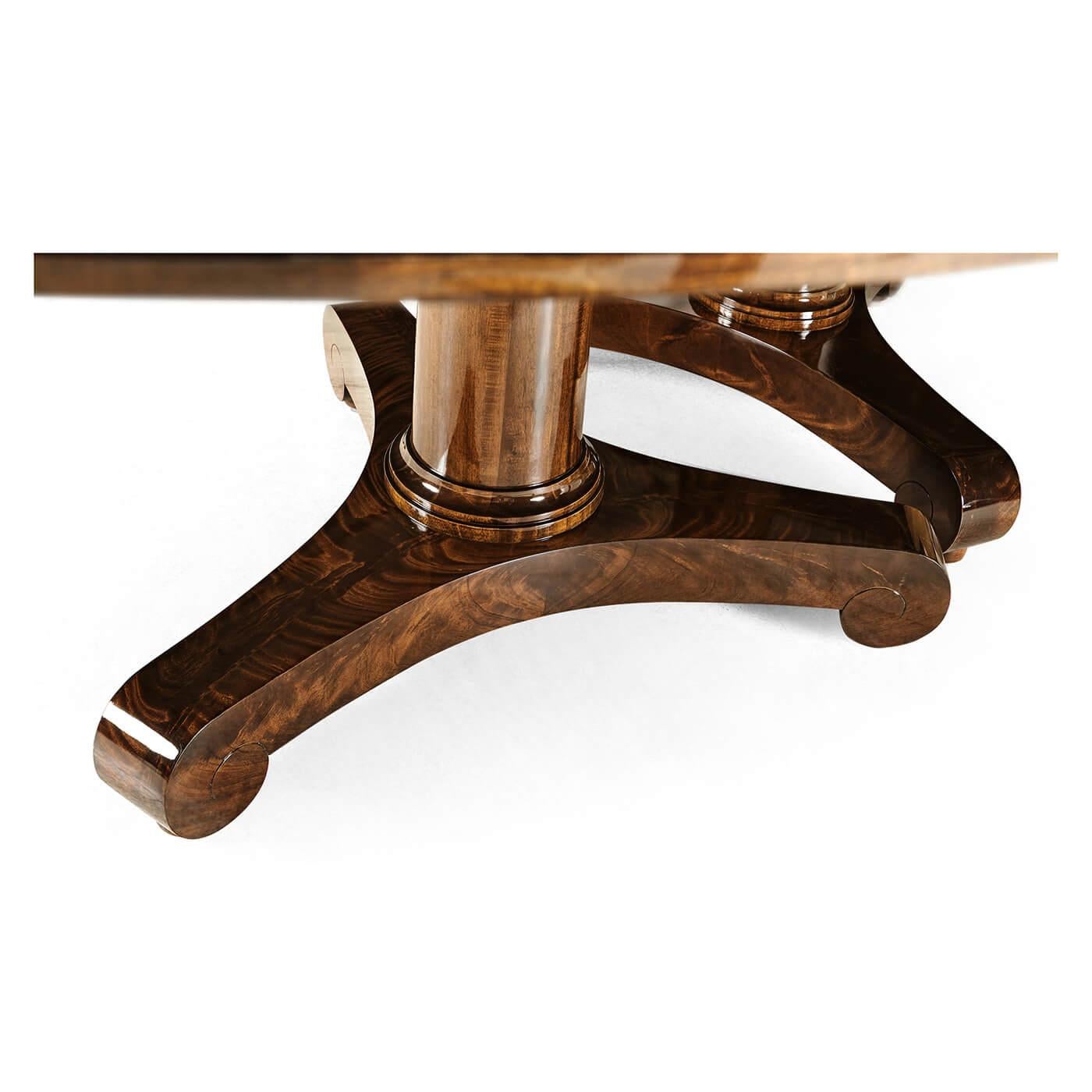 Asian Classical Mahogany Extension Dining Table