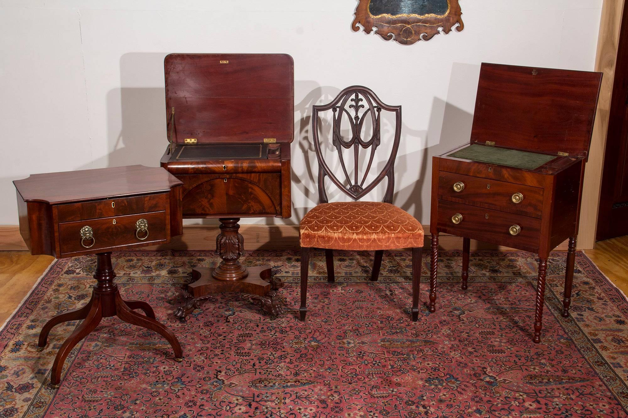 Classical Mahogany Worktable Attributed to Anthony Quervelle, circa 1830 For Sale 5