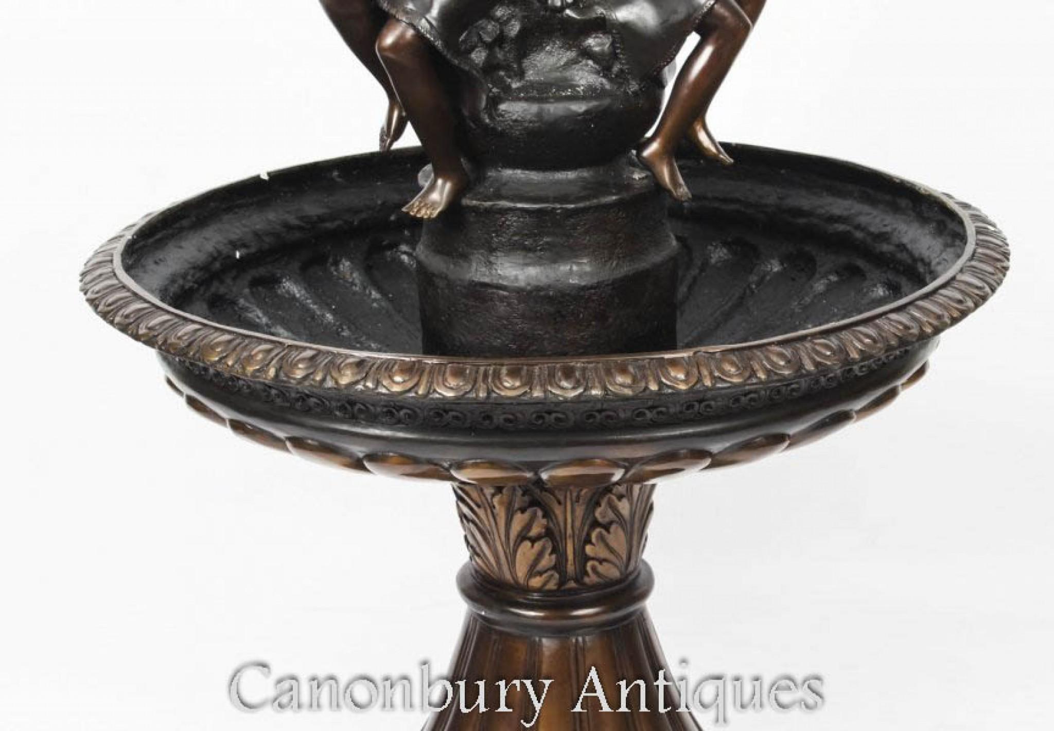Fontana classica della fanciulla, elemento idrico francese in bronzo In condizioni buone in vendita a Potters Bar, GB