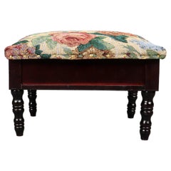 Antique Classical Manner Footstool w. Storage