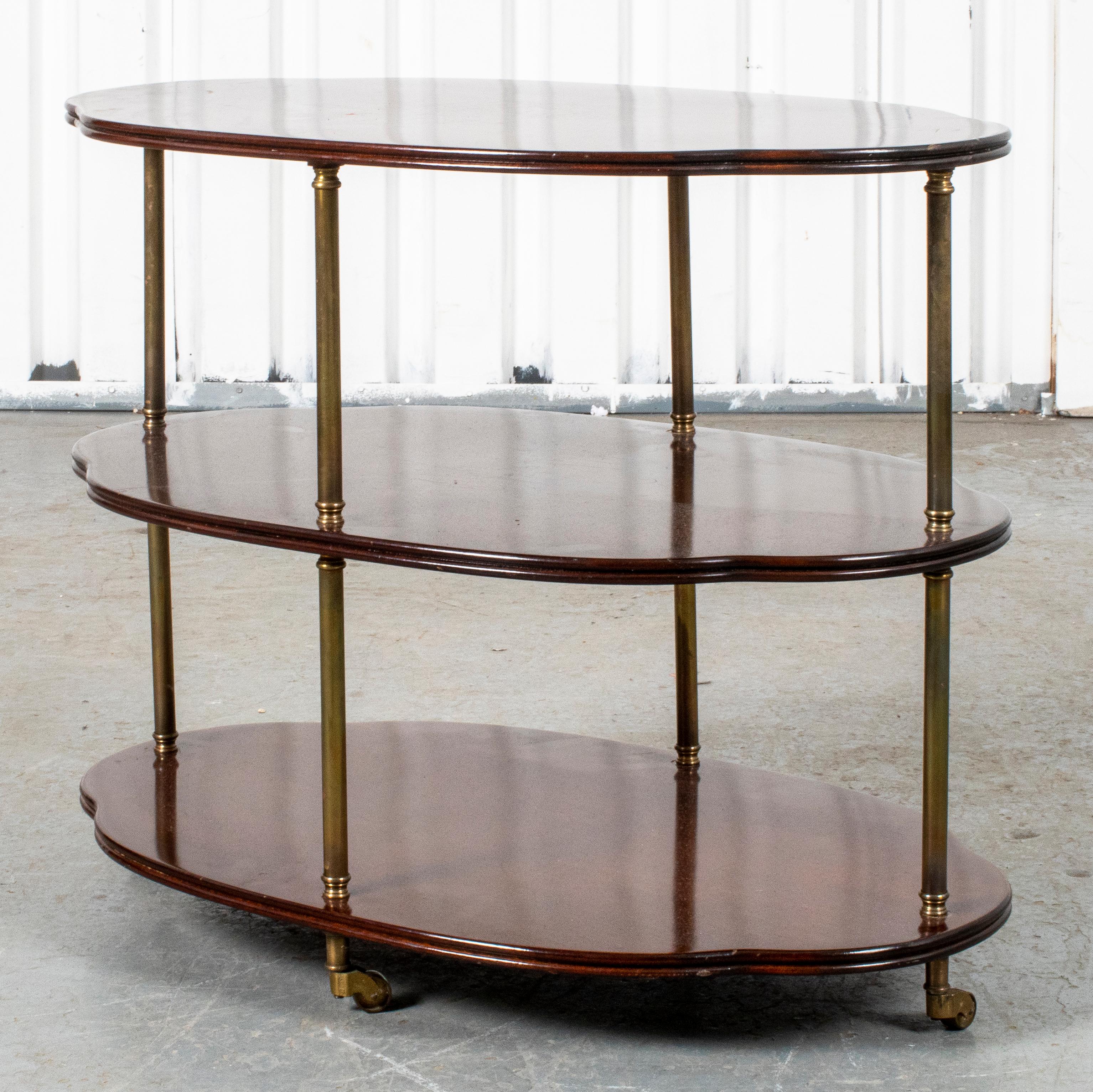 20th Century Classical Manner Oval Wood Serving Table