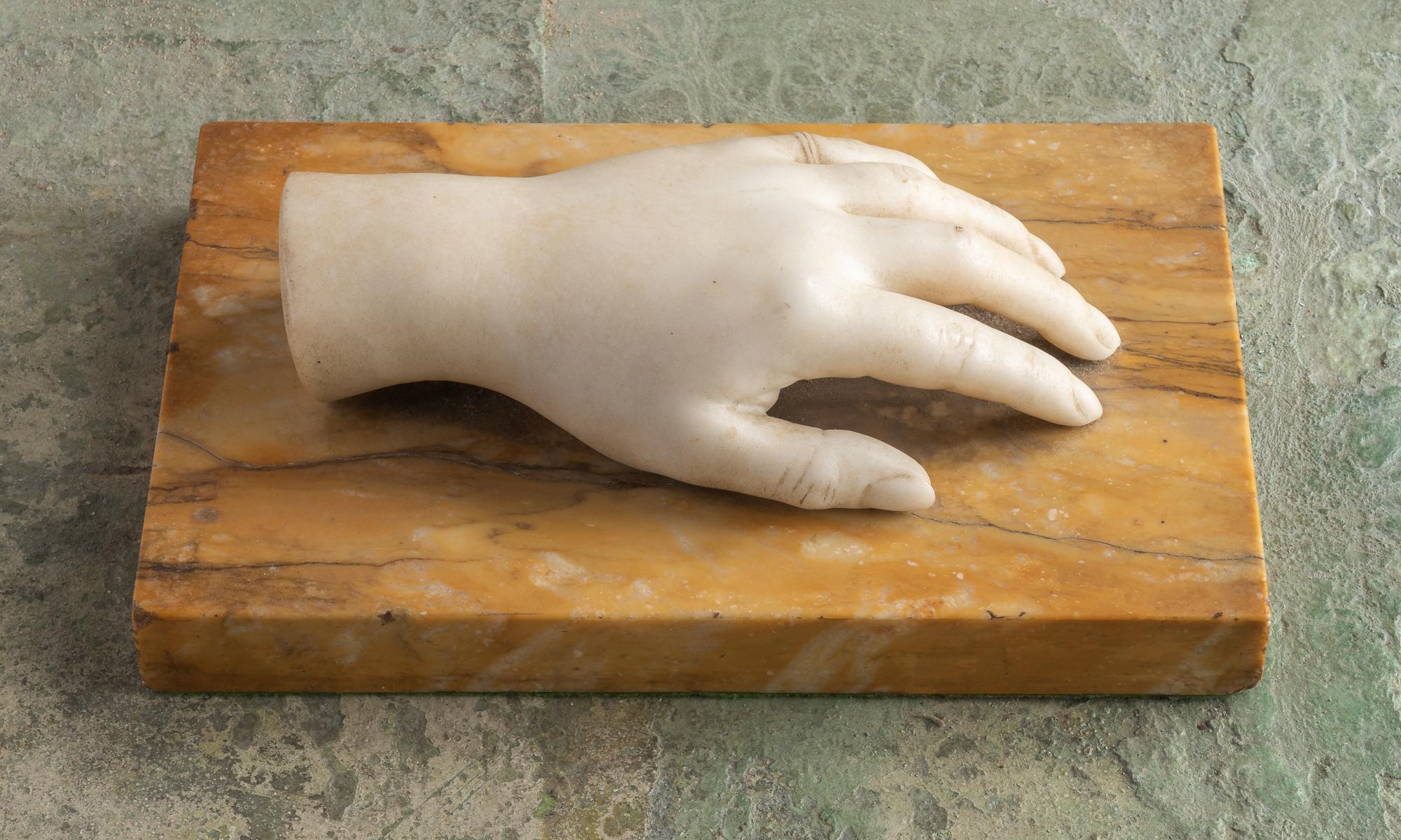 Italian Classical Marble Artist Model Hand, Italy, Late 19th Century