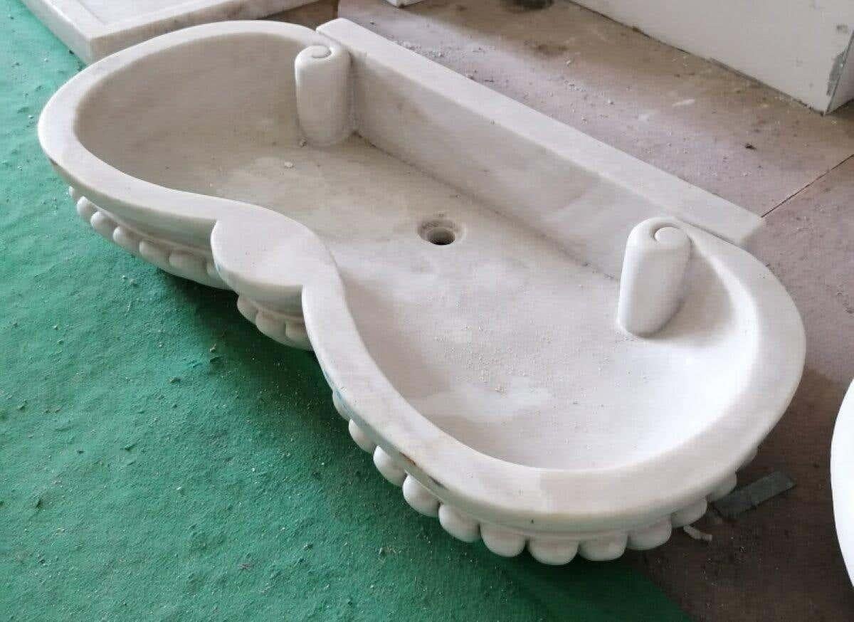Classical Roman Classical Marble Carved Stone Sink Basin