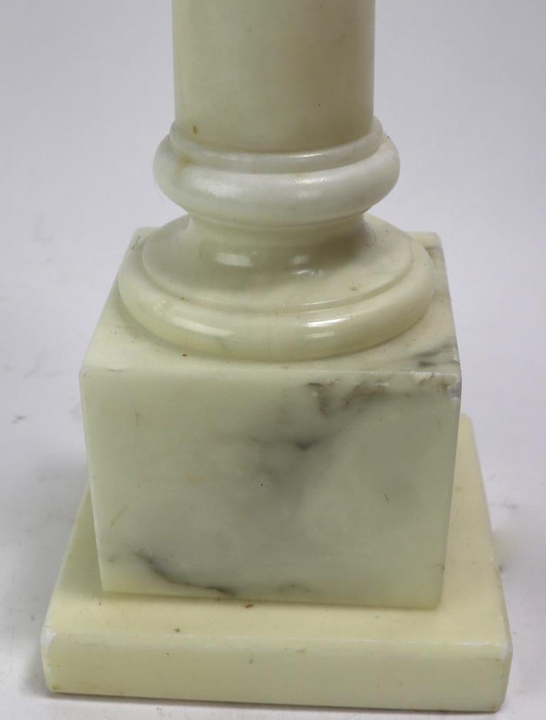 20th Century Classical Marble Column Table Lamp For Sale
