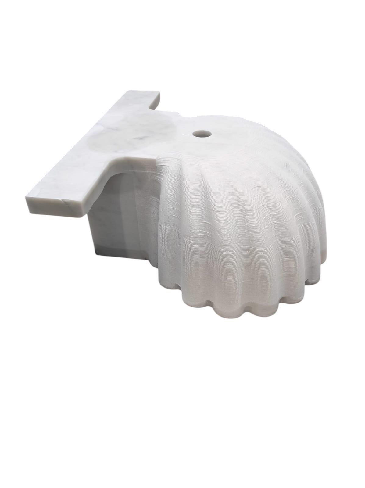 Classical Marble Shell Sink Basin For Sale 1