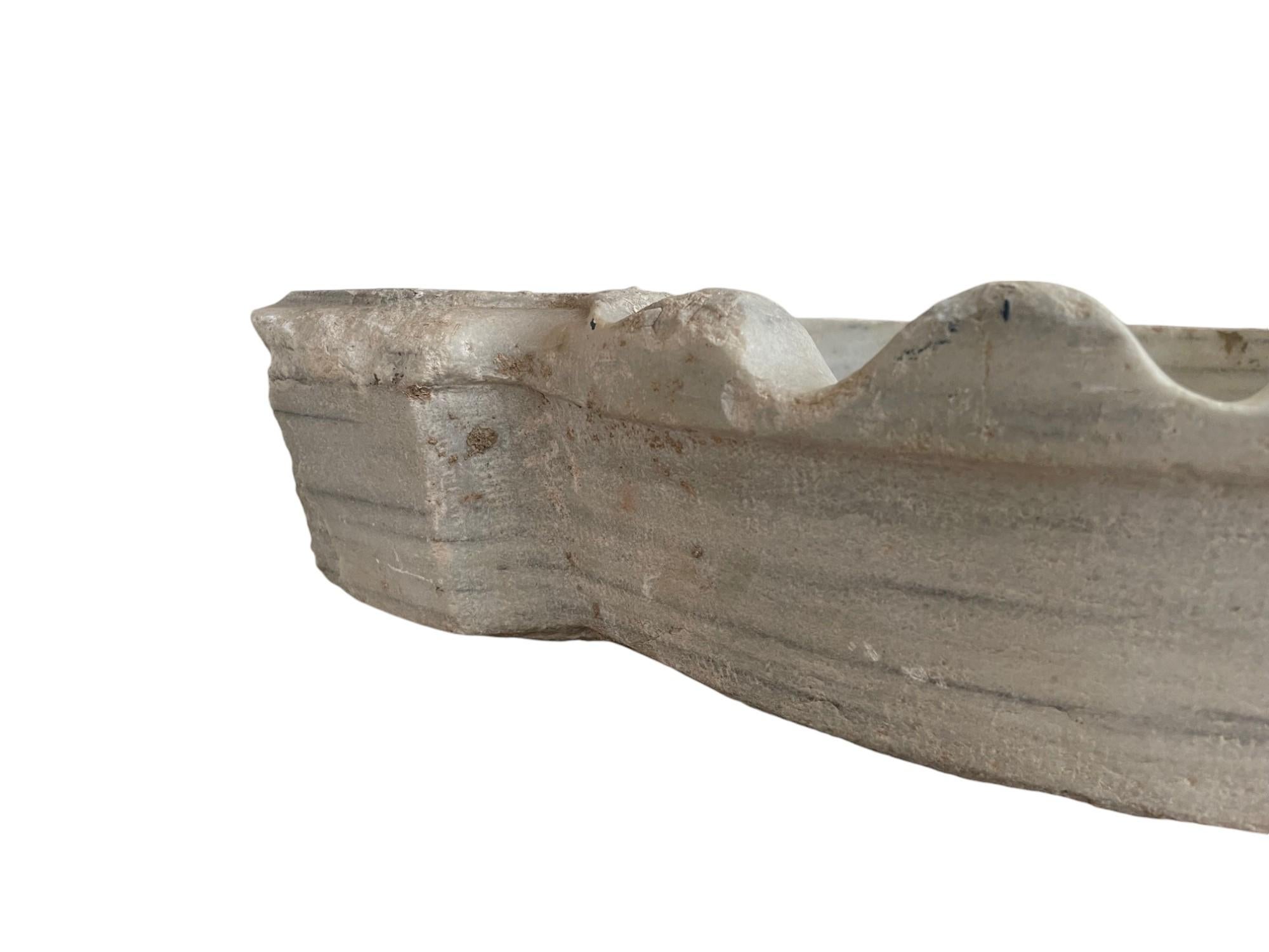 Classical Greek Classical Marble Stone Corner Sink
