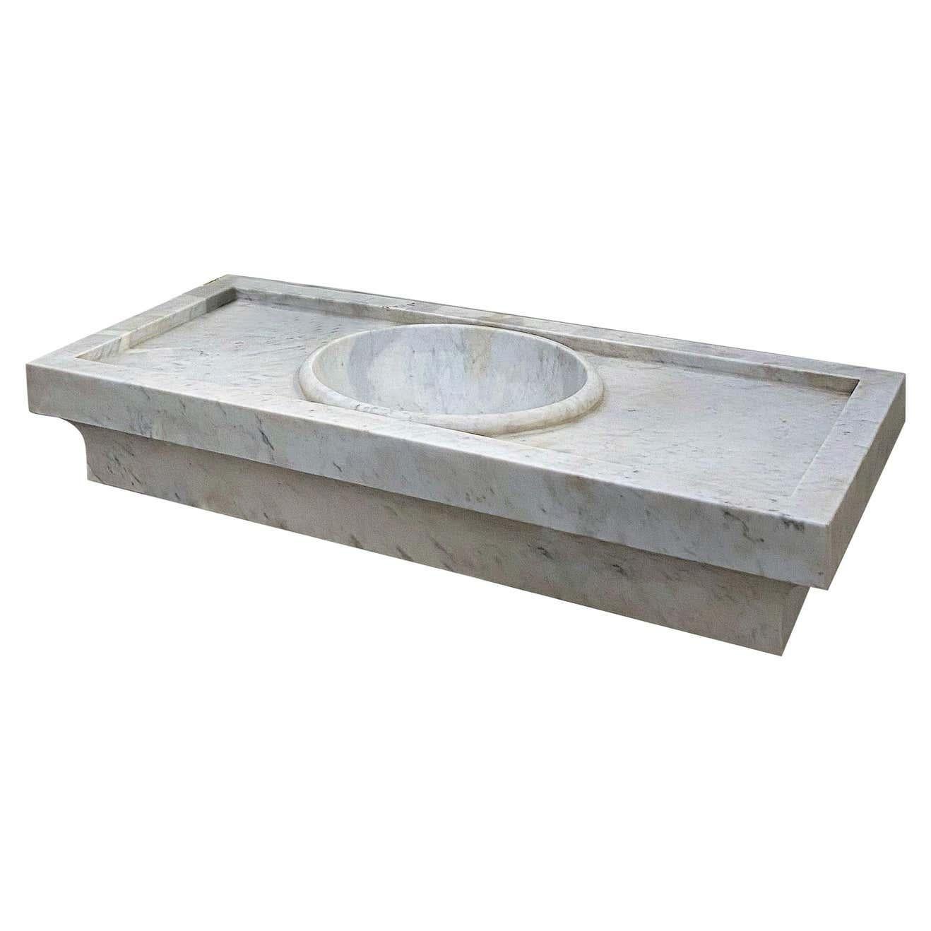 Classical Marble Stone Sink Basin In New Condition For Sale In Cranbrook, Kent