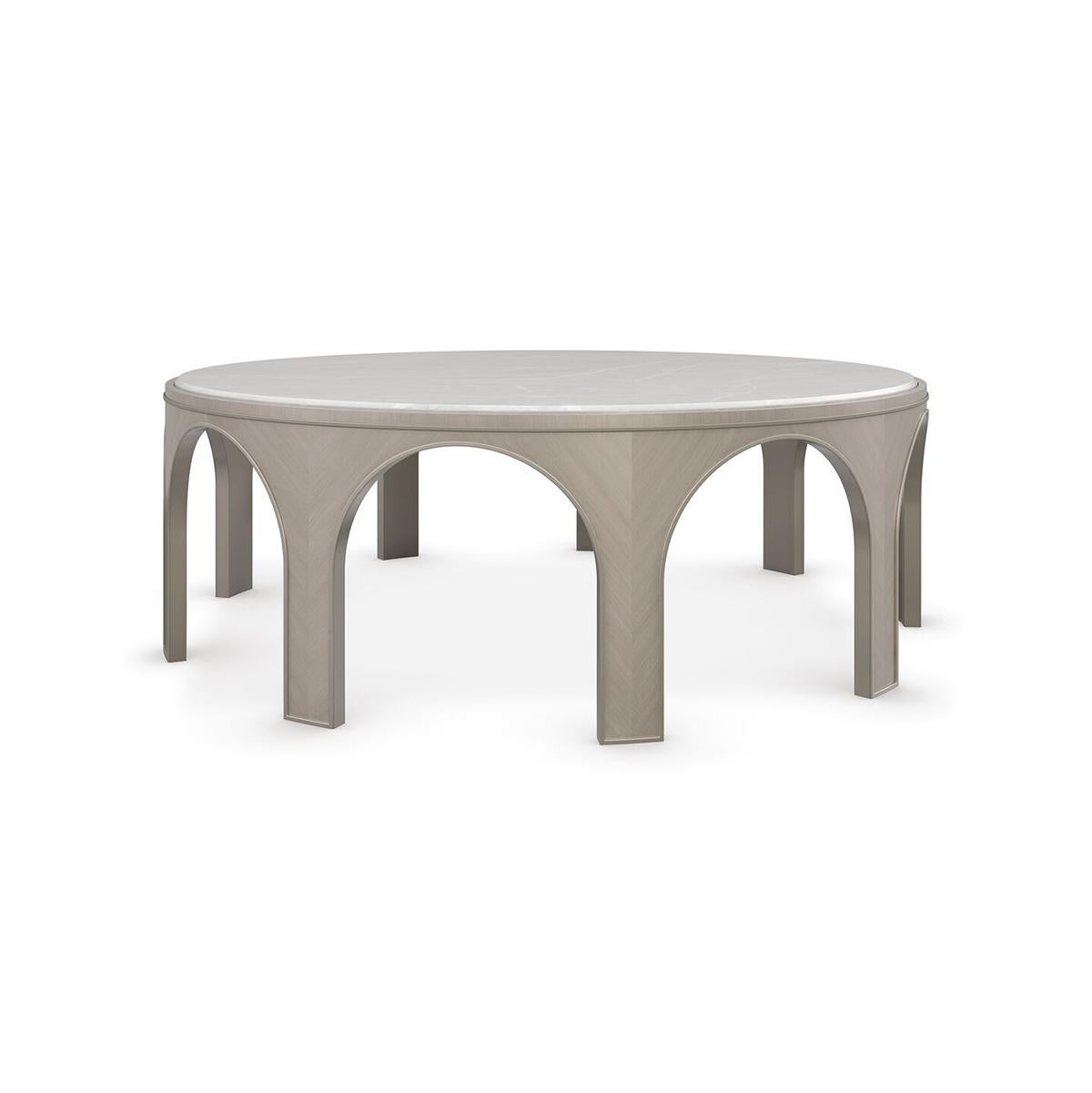 Classical Modern Round Cocktail Table In New Condition For Sale In Westwood, NJ