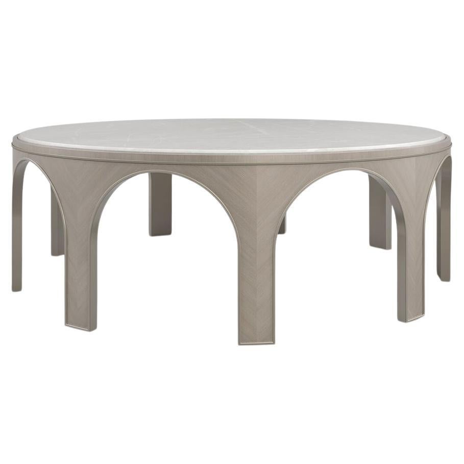 Classical Modern Round Cocktail Table For Sale