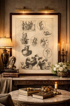 Classical Mythological Figures Engraving, Montfaucon Antiquité Expliquée 1721