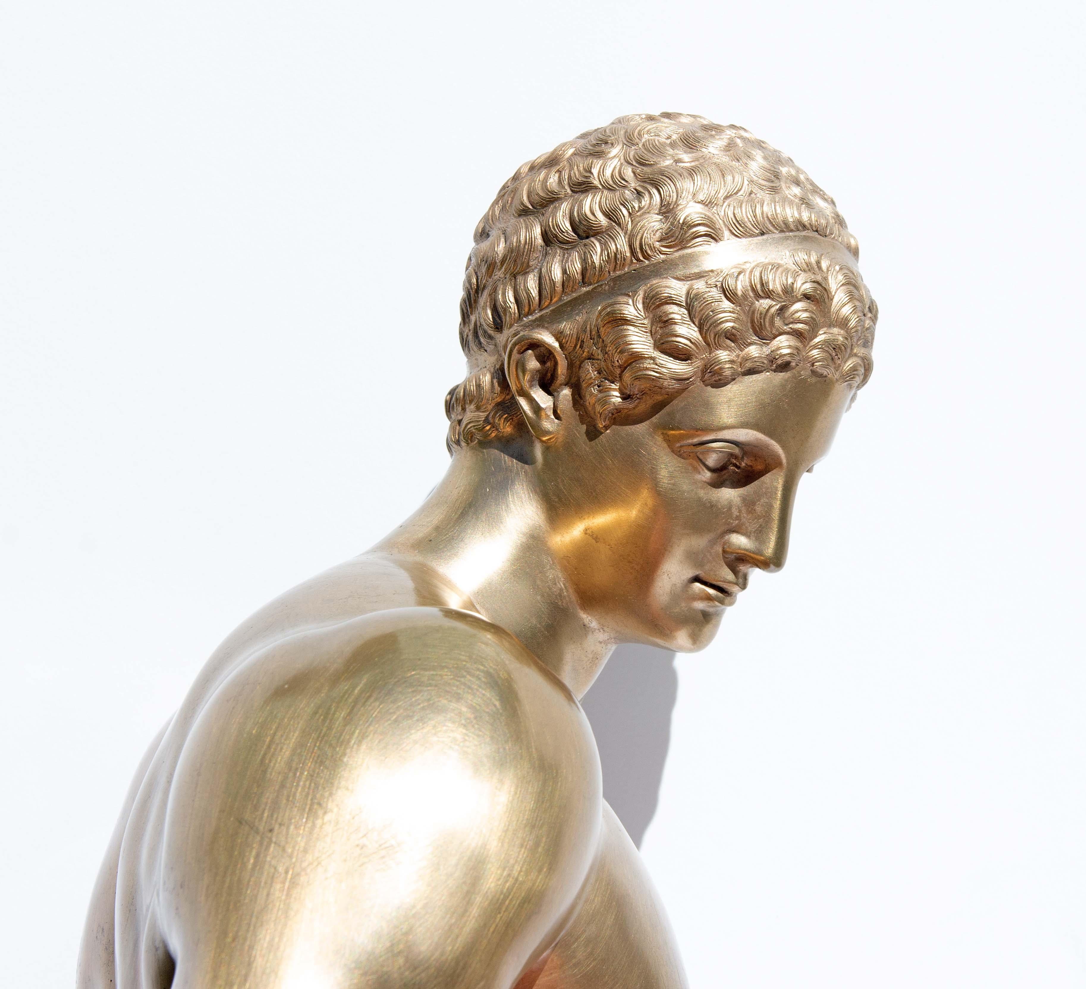 Classical Nude Male Bronze Sculpture Discus Bearer After Polyclitus Grand Tour 1