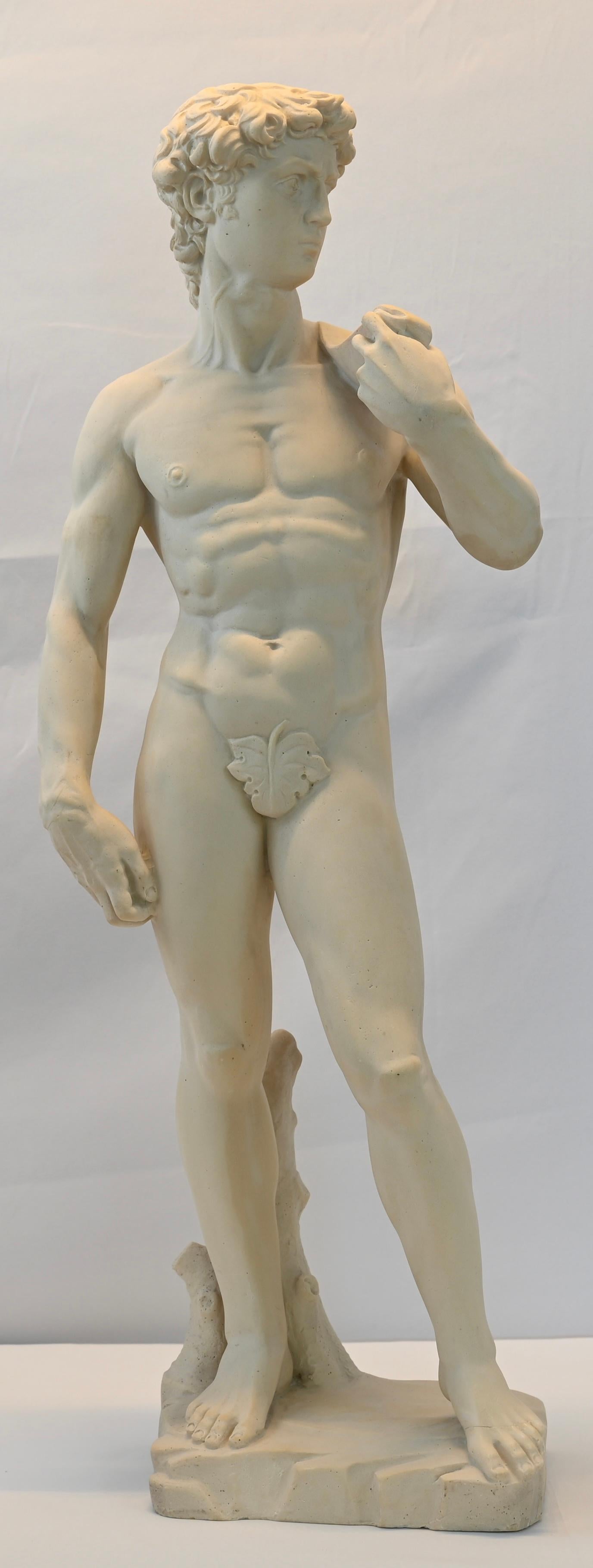 Hand-Crafted Classical Nude Male Sculpture of David by Lorenzo dal Torrione, Italy For Sale
