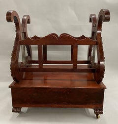 Classical NY Empire Mahogany Lyre Form, Canterbury, circa 1820