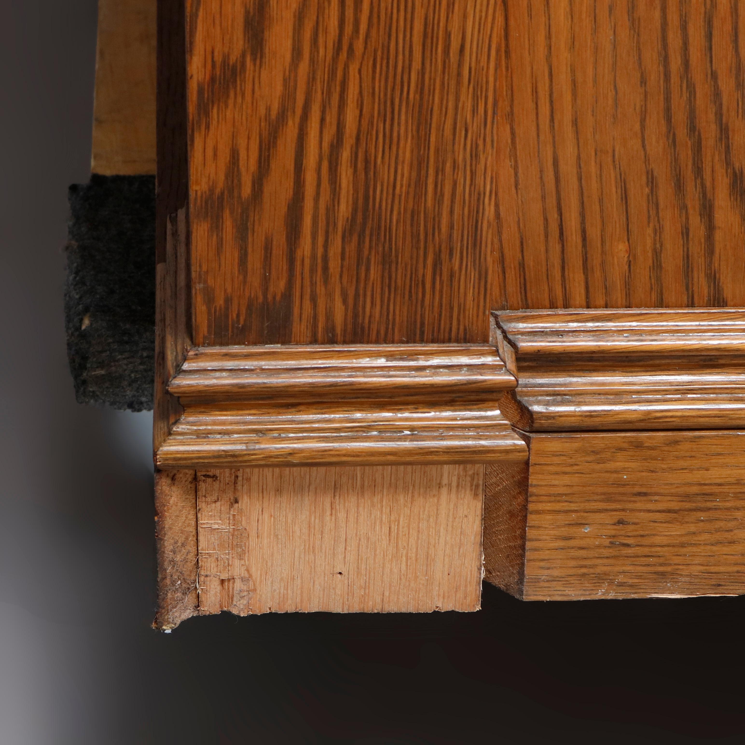 Classical Oak Corinthian Column Presentation Podium with Greek Key Bordering 1