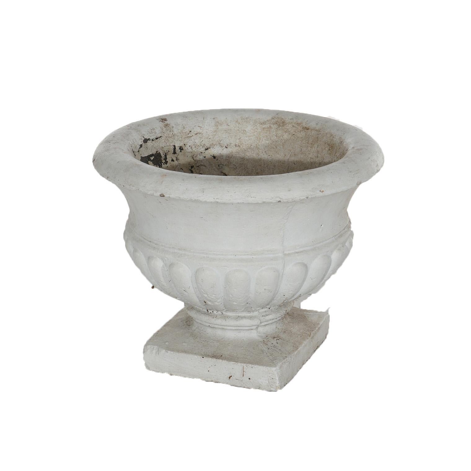 ***Ask About Reduced In-House Shipping Rates - Reliable Service & Fully Insured***
Classical Painted Cast Hardstone Mellon Bowl Garden Urn 20th C

Measures- 12''H x 14.5''W x 14.5''D