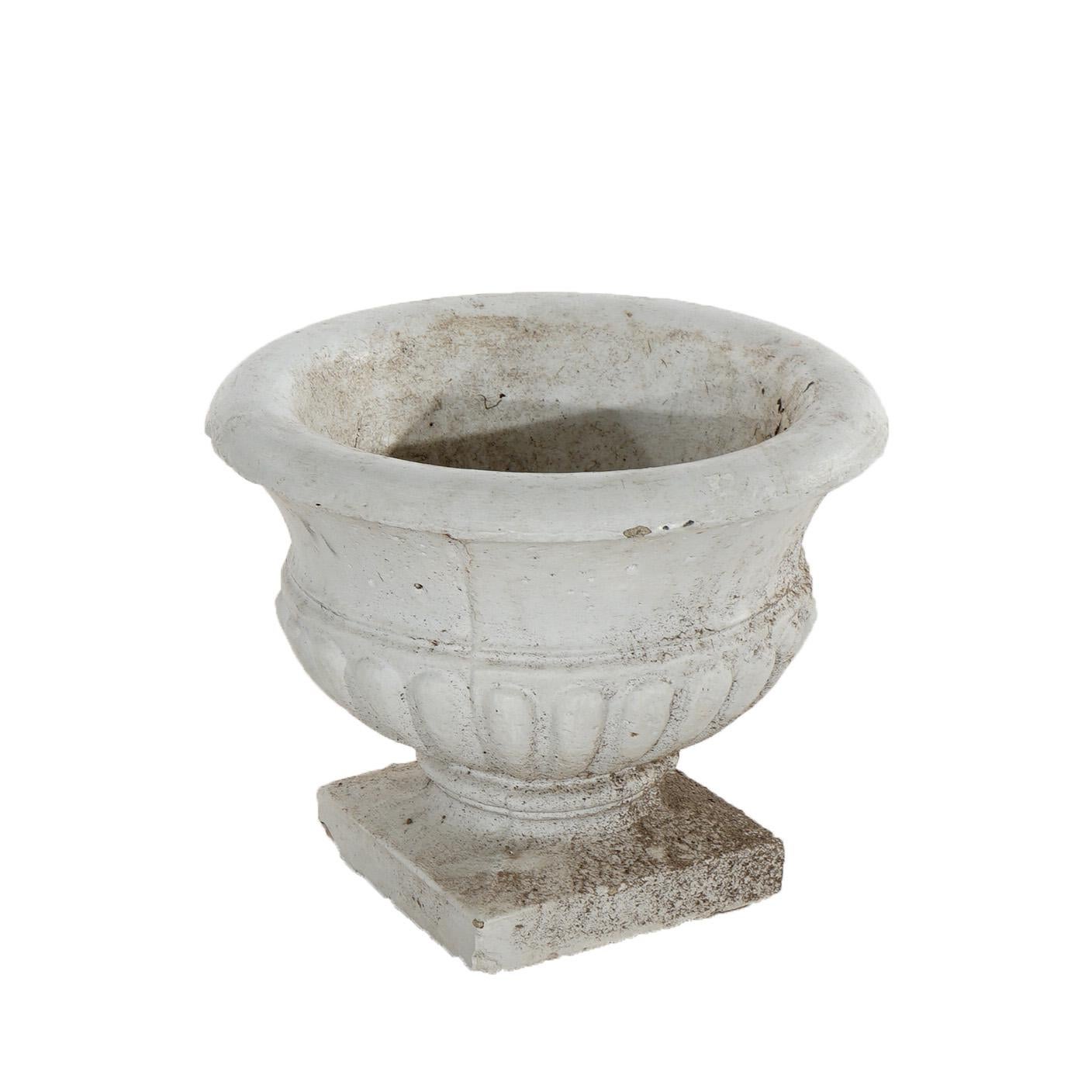 ***Ask About Reduced In-House Shipping Rates - Reliable Service & Fully Insured***
Classical Painted Cast Hardstone Mellon Bowl Garden Urn 20th C

Measures- 12''H x 14.5''W x 14.5''D
