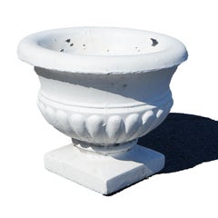 Classical Painted Cast Hardstone Mellon Bowl Garden Urn 20th C